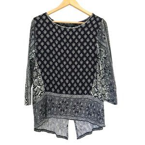 Lucky Brand Boho Blouse with 3/4 Sleeves